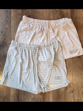 Rae Dunn Women's Pajama Shorts Set LARGE NWOT
